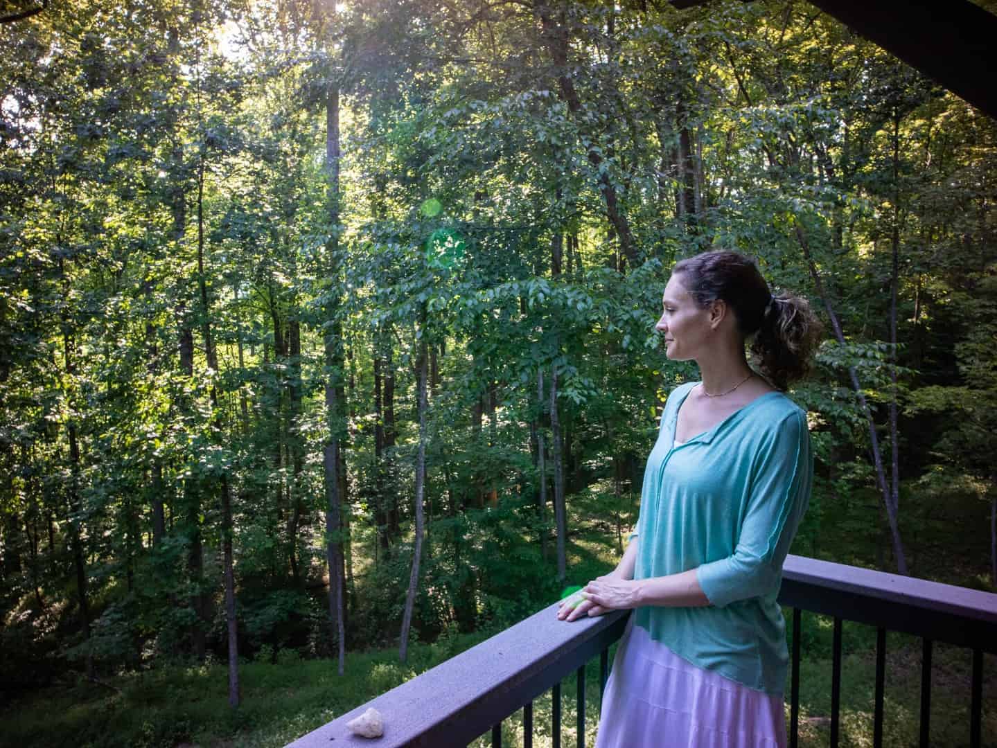 Young Woman gazing into the Forest