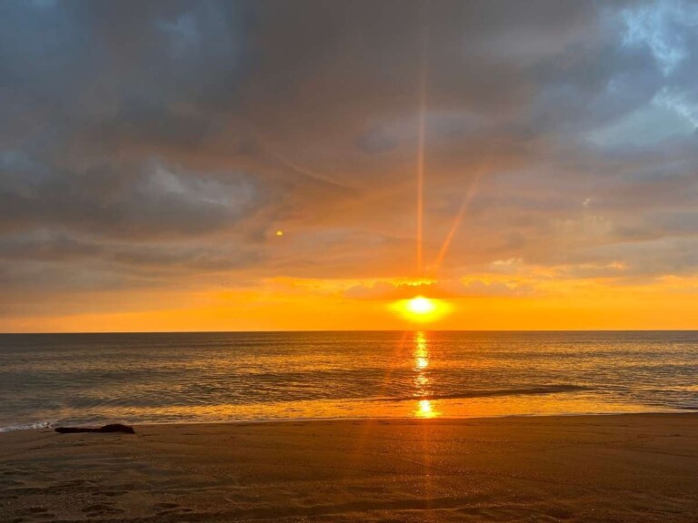 Sunrise over the ocean