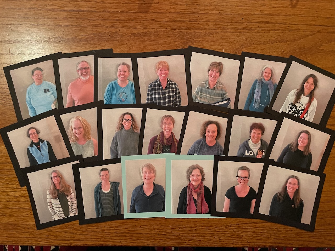 A photo of several headshots laid out of Body-Based Breathwork Facilitator Training Graduates.